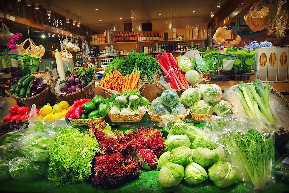Organic produce at a grocery store. 