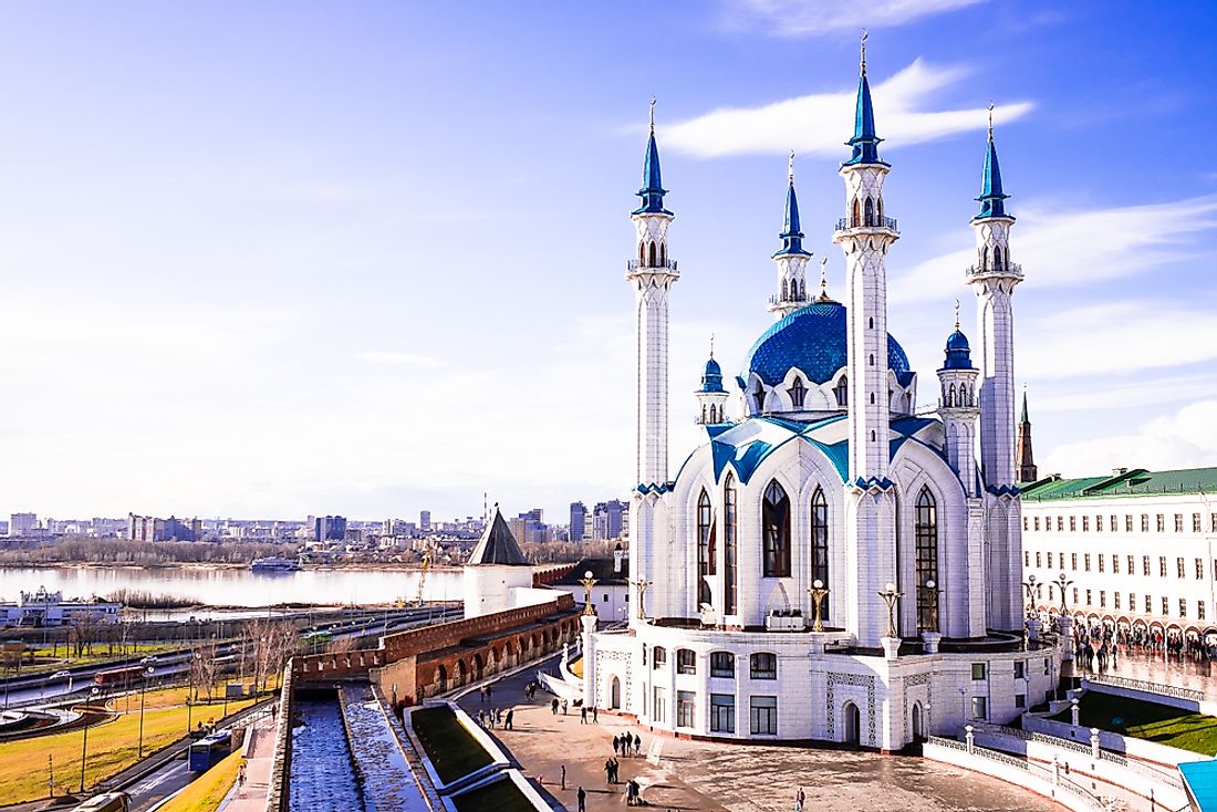 The mosque of Kazan Kremlin, in Tatarstan, Russia. 