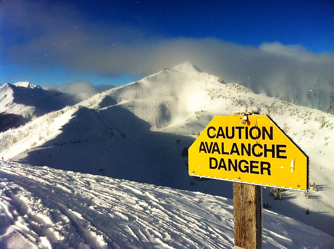 Avalanches can pose a serious danger risk. 