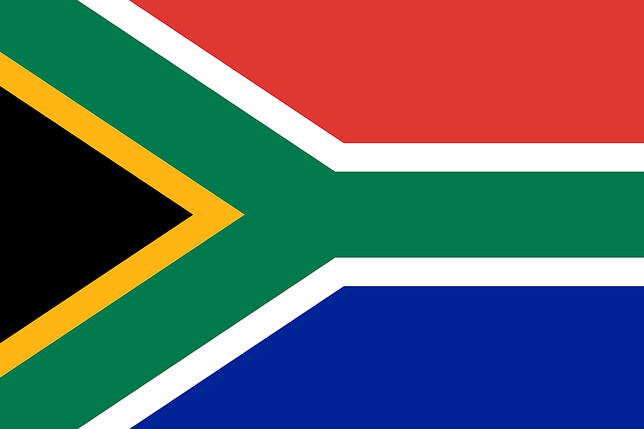 In addition to the new Constitution, South Africa also adopted a new flag after the end of the Apartheid.