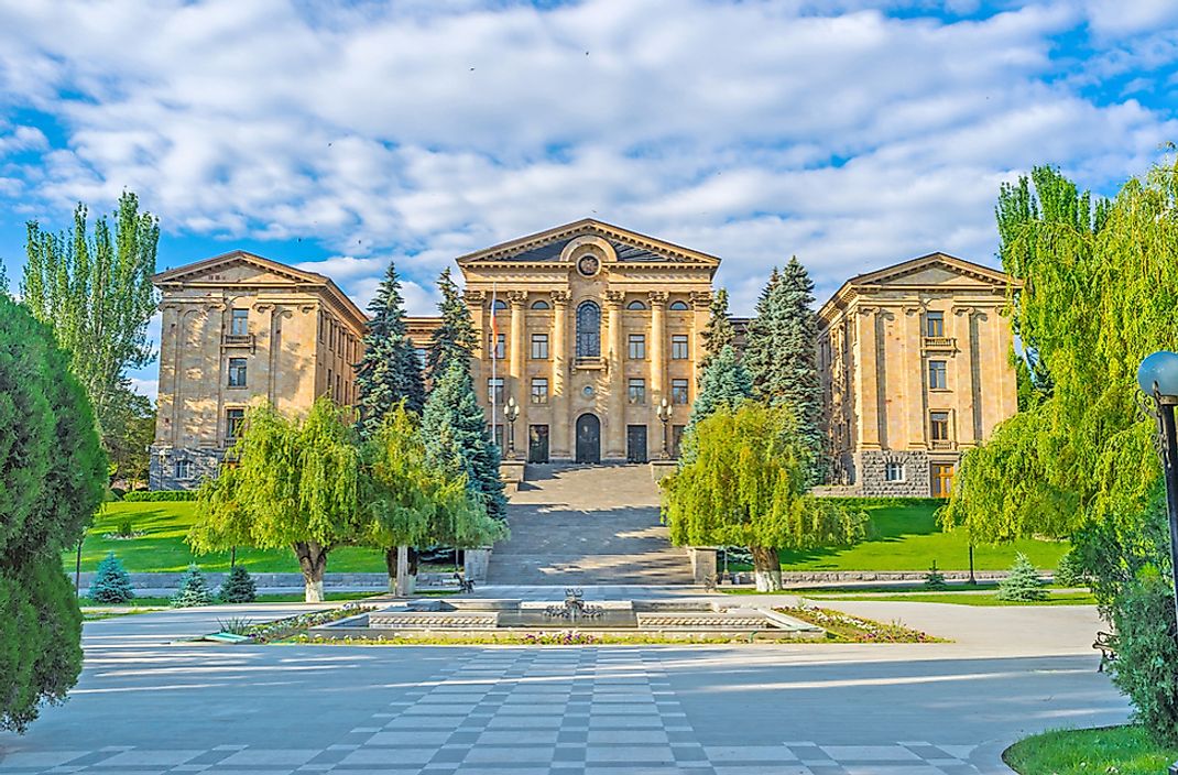 The National Assembly in Yerevan, Armenia.