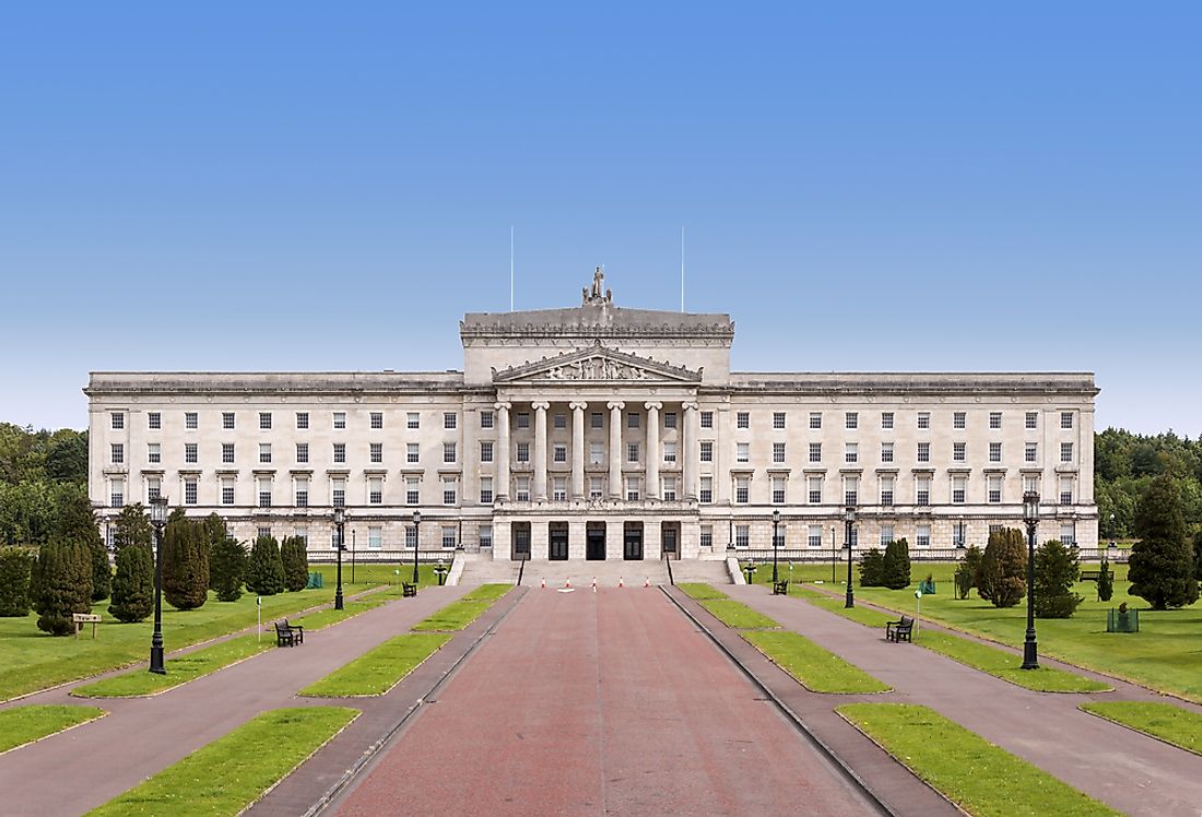 The Northern Ireland parliament building in Belfast.
