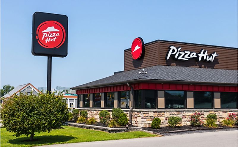 Pizza Hut serves the most locations of any pizza chain in the world.