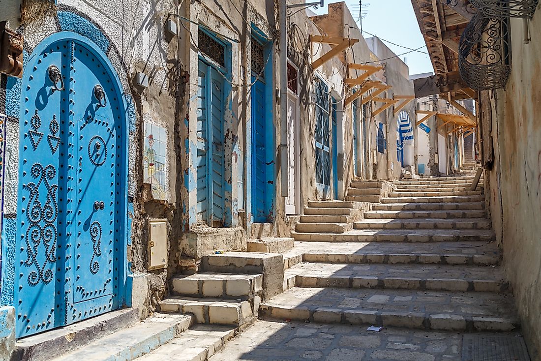 Medieval artistic doors reflect the traditions of Tunisia. Editorial credit: Lev Levin / Shutterstock.com.