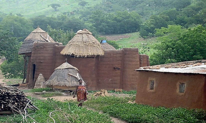 A traditional house with granaries in Koutammakou