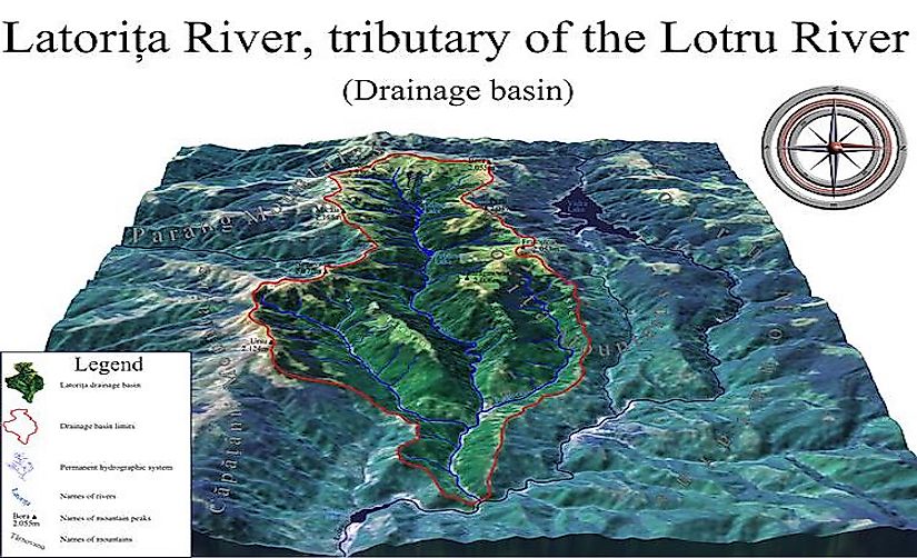 Animation of Latorița River drainage basin, Romania.