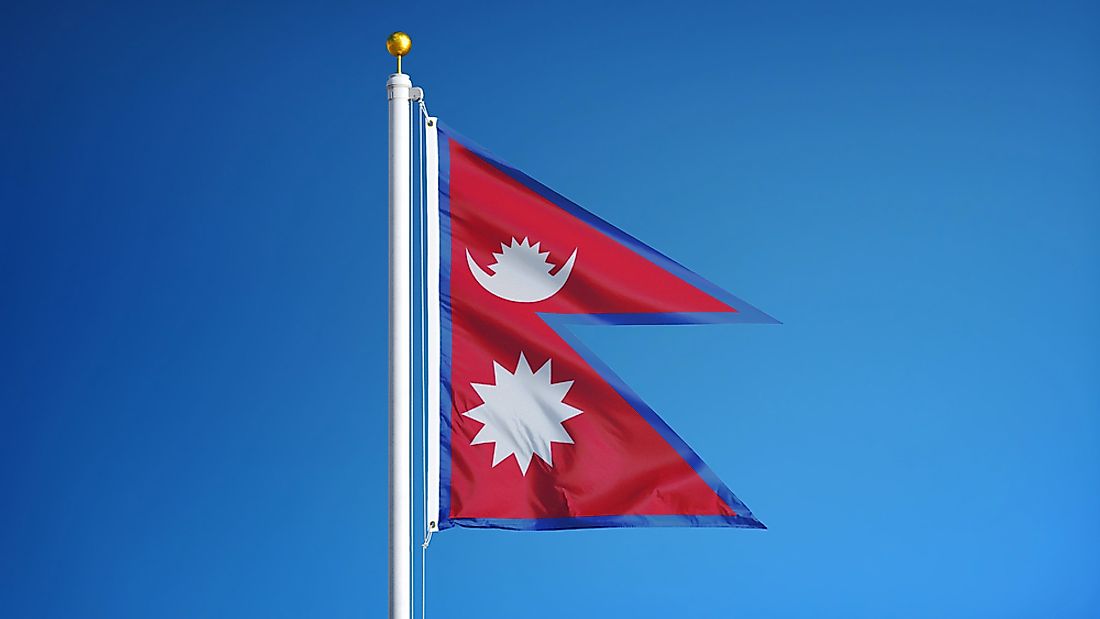 The official flag of Nepal. 