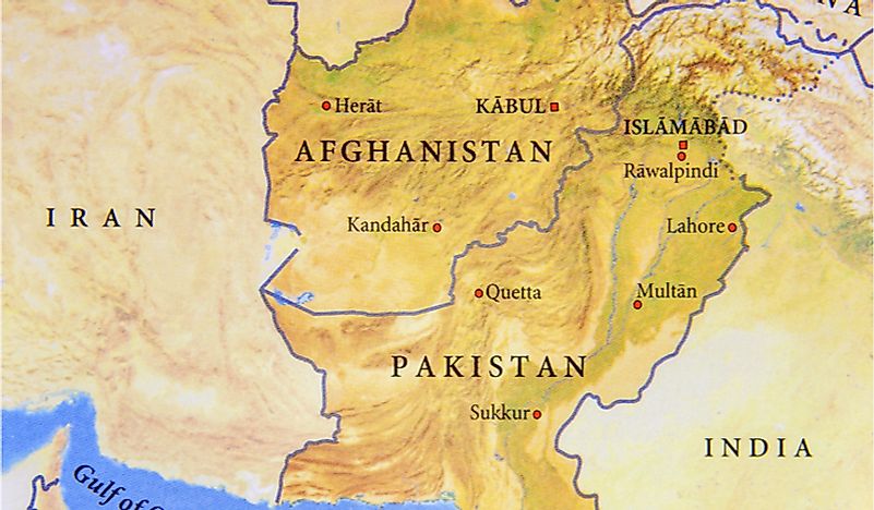 The Durand Line separates Afghanistan and Pakistan. 