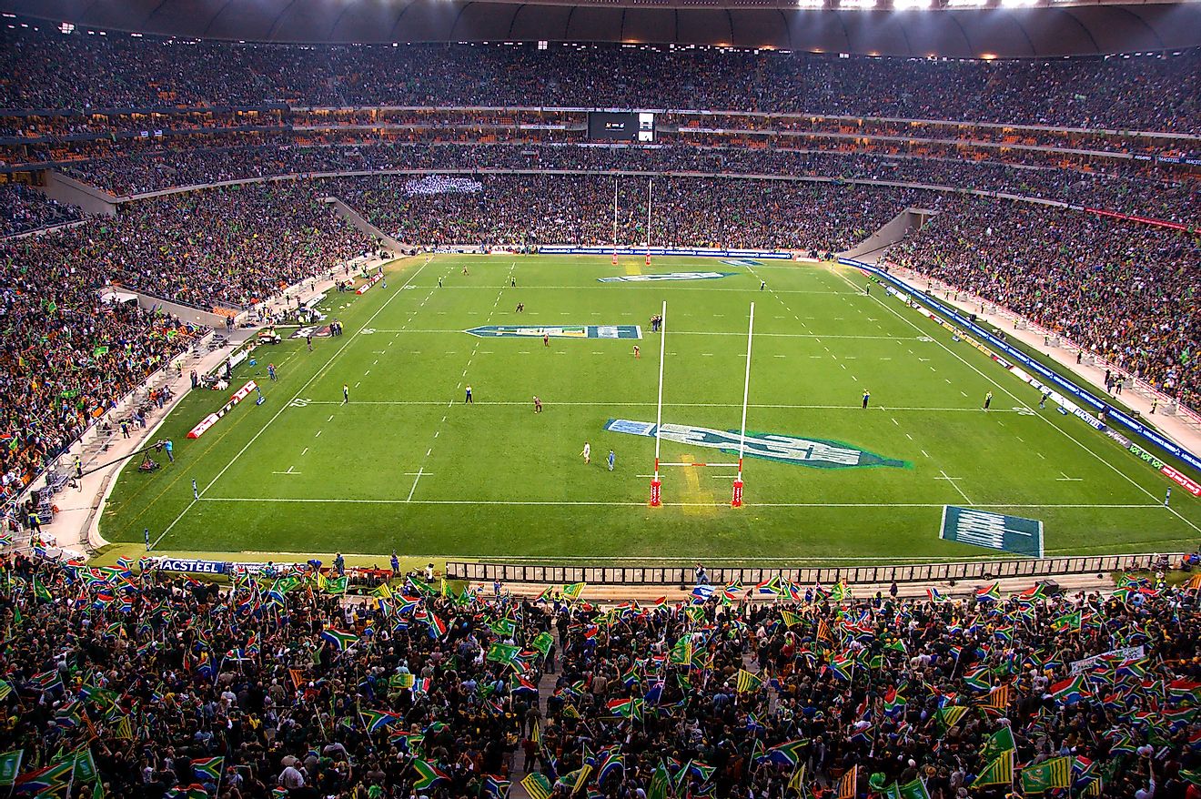 The FNB Stadium in South Africa is Africa's biggest stadium. Image credit: Luke Schmidt