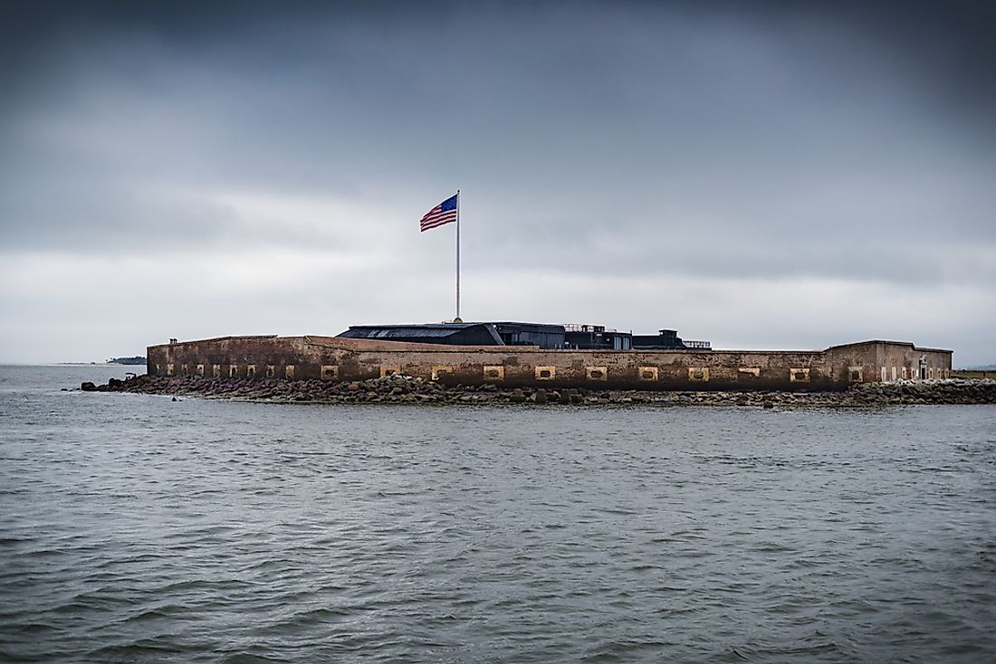 Fort Sumter a sea fort that is famous for two the battles of the American Civil War.