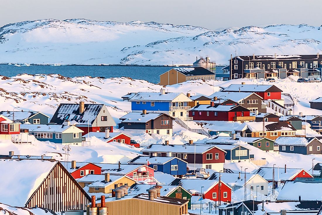 Nuuk, the largest city in Greenland. 