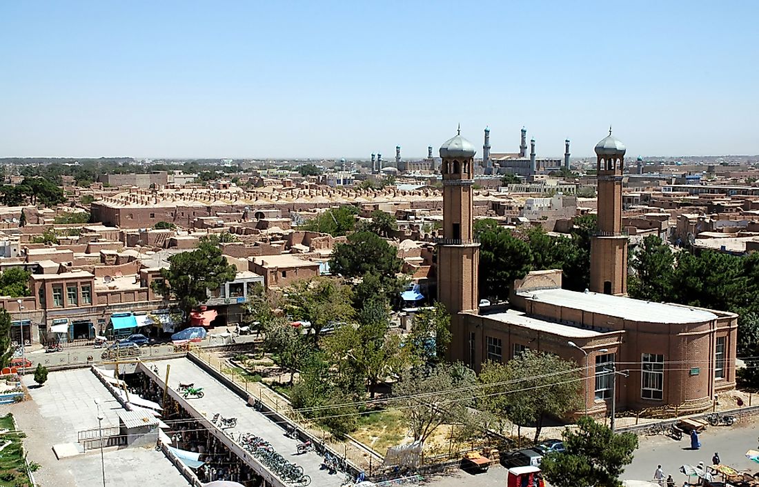 Herat, one of the largest cities in Afghanistan. 