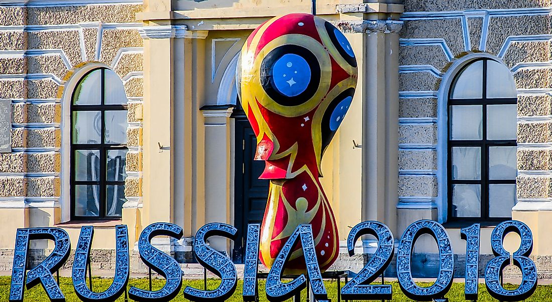 The 2018 FIFA World Cup, taking place in Russia, is the first time since 2006 that the tournament will take place in Europe.  Editorial credit: Zabotnova Inna / Shutterstock.com