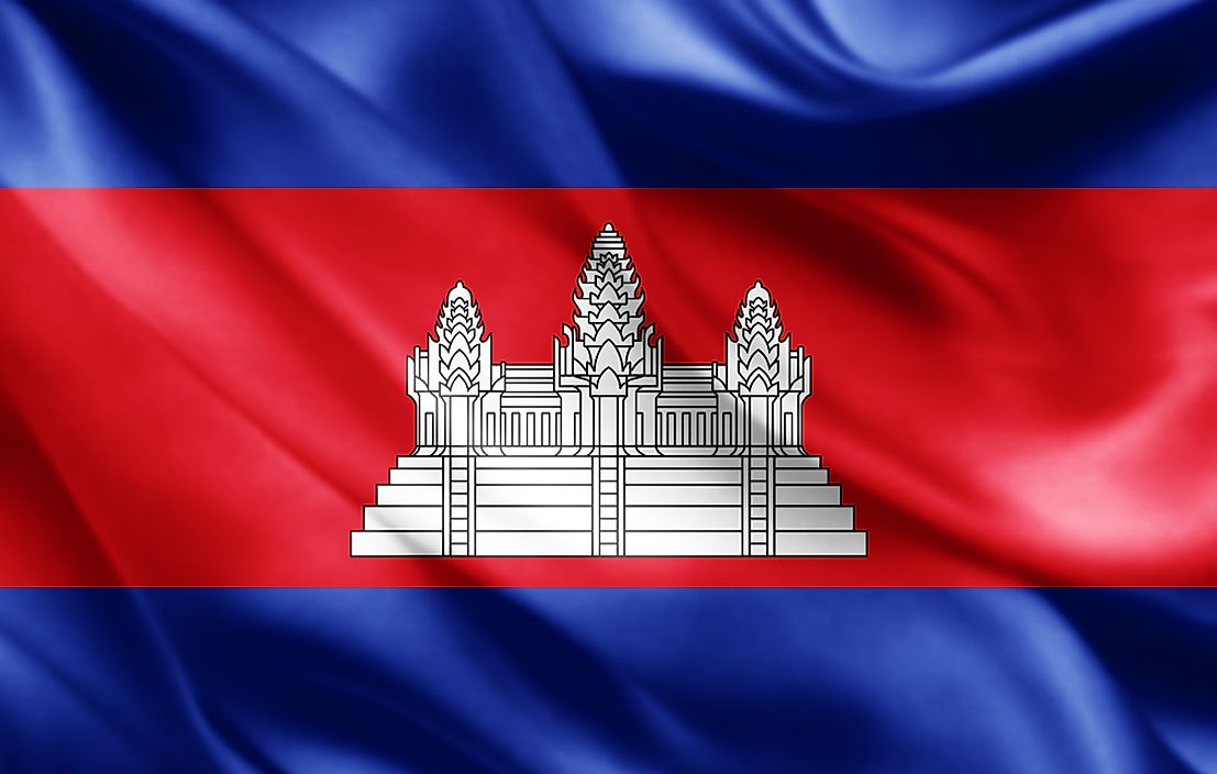 The flag of Cambodia.