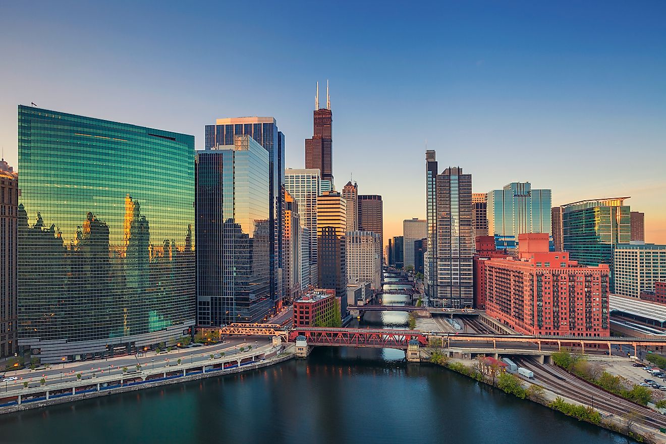 Cityscape image of Chicago downtown at sunrise. Image credit: Rudy Balasko/Shutterstock.com