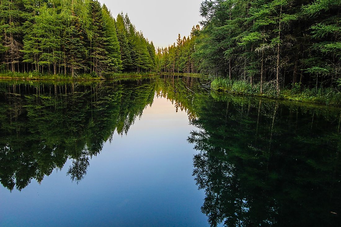 A serene lake on Michigan's Upper Peninsula. 