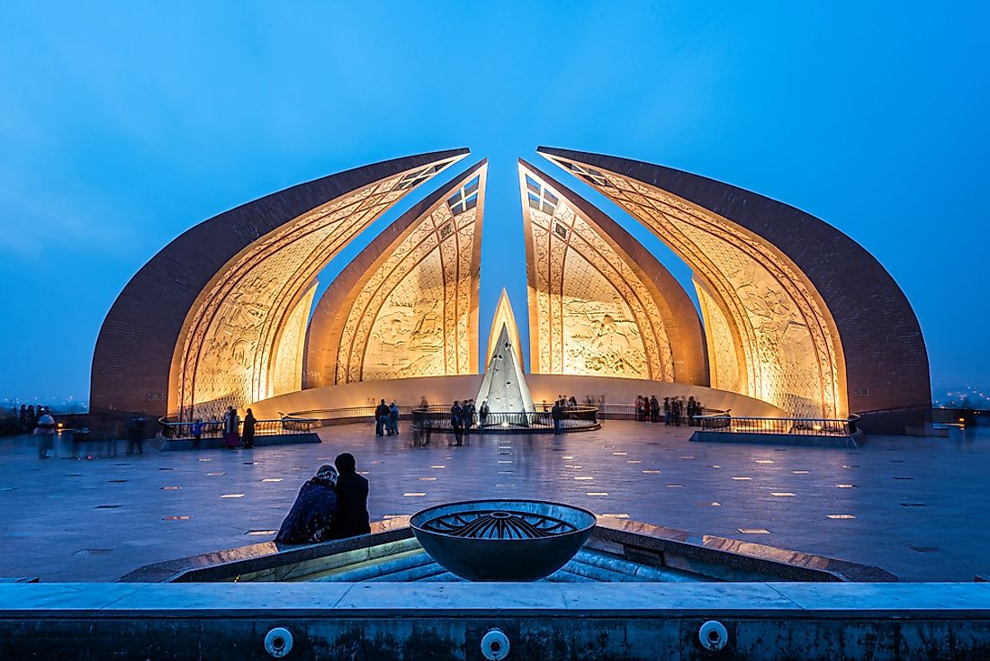 The Pakistan monument in Islamabad. 