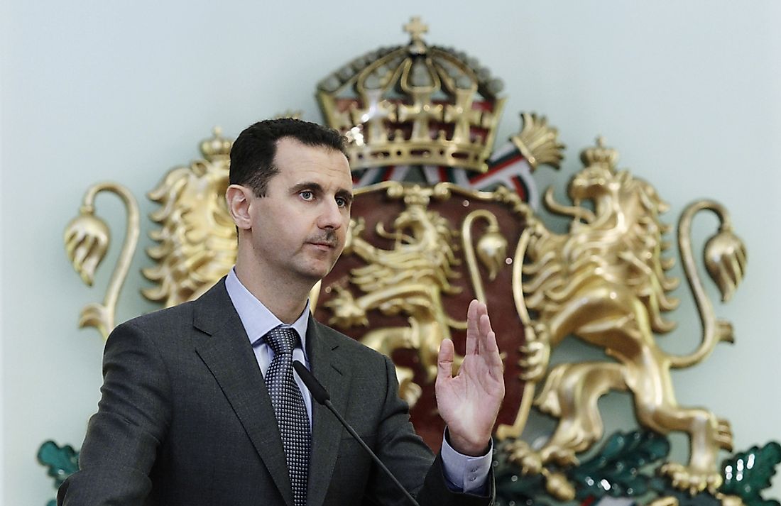 Bashar al-Assad, the incumbent president of Syria since 2000. Editorial credit: Valentina Petrov / Shutterstock.com.