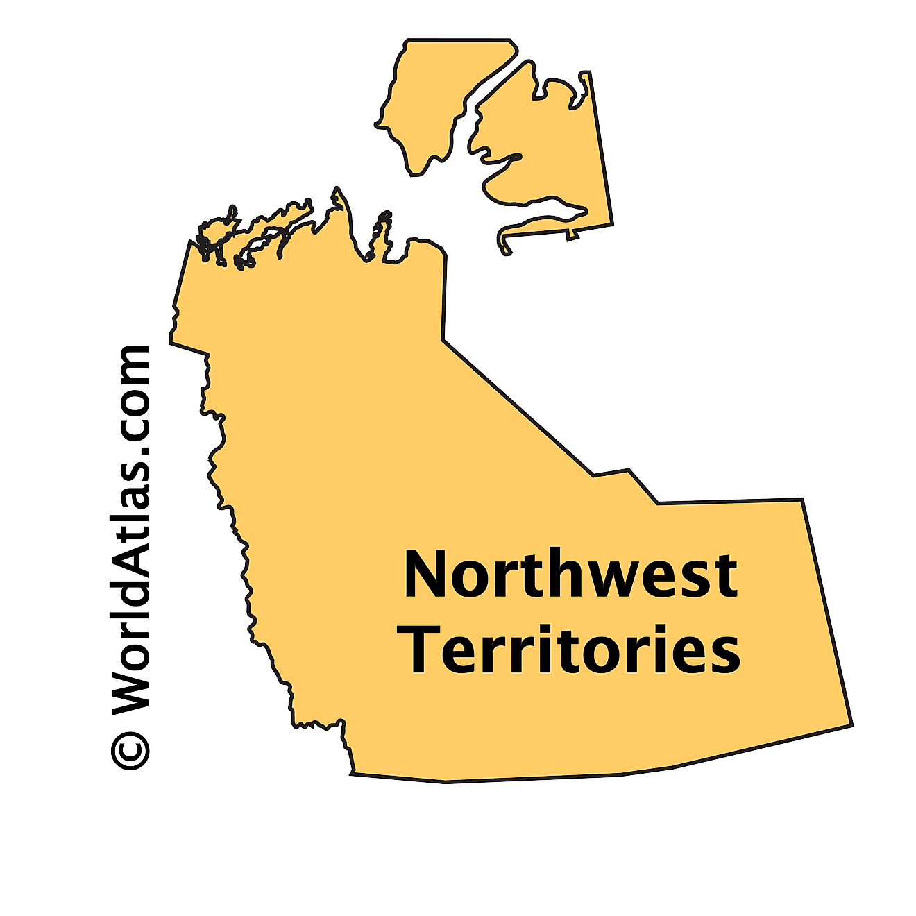 Outline Map of Northwest Territories
