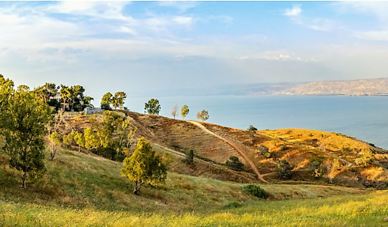 The Galilee Mountains in Israel. 