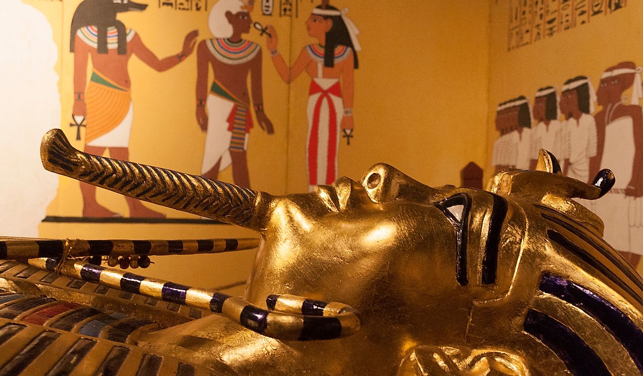King Tutankhamun ascended to the throne at the age of nine and ruled until 1324 BC when he died aged 19 years. Editorial credit: alexandersr / Shutterstock.com.