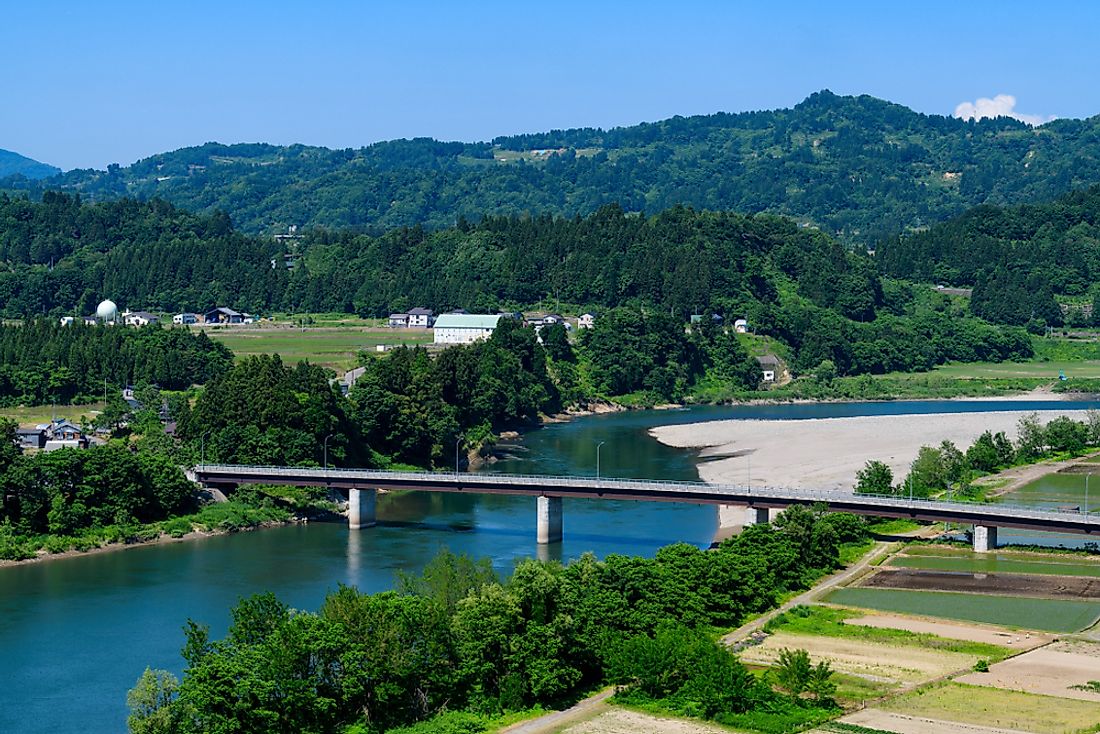 The Shinano River in Japan. 