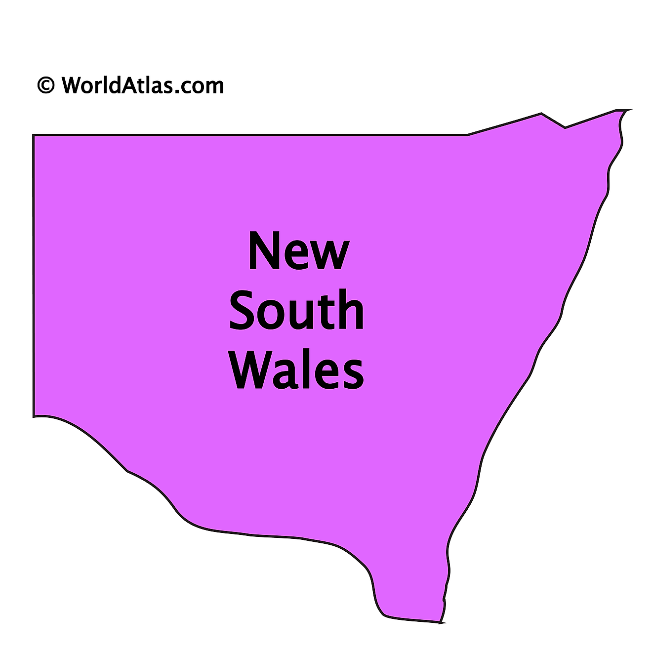 Outline Map of New South Wales