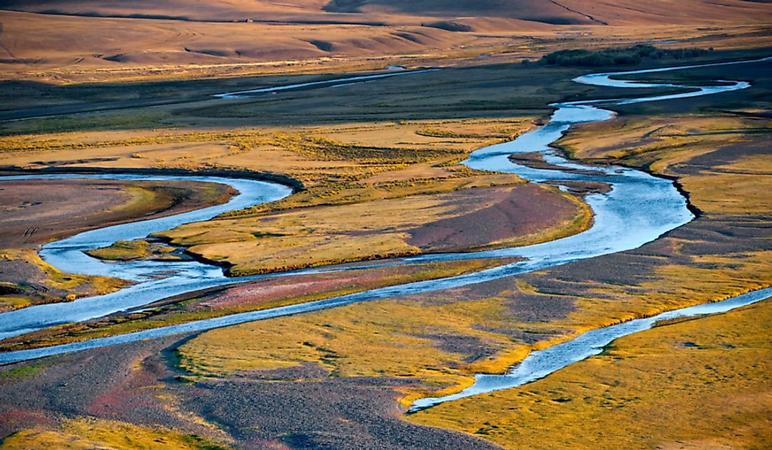 The Orkhon River in Mongolia.