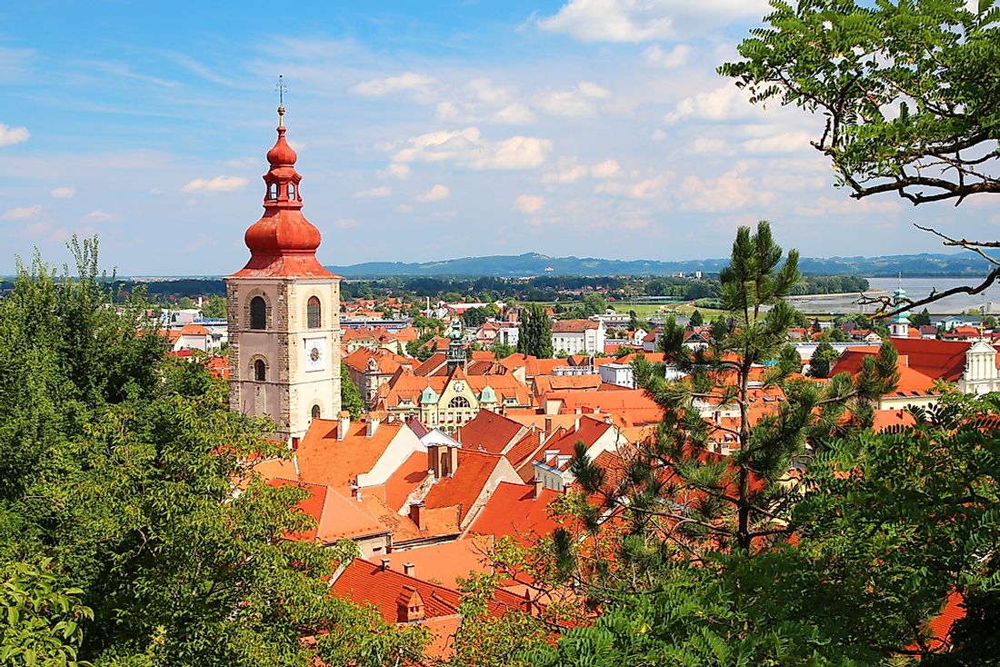 The cityscape of Ptuj. 