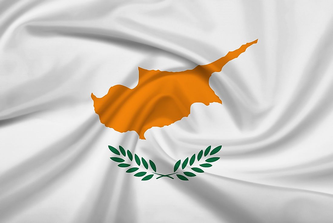 The flag of Cyprus. 