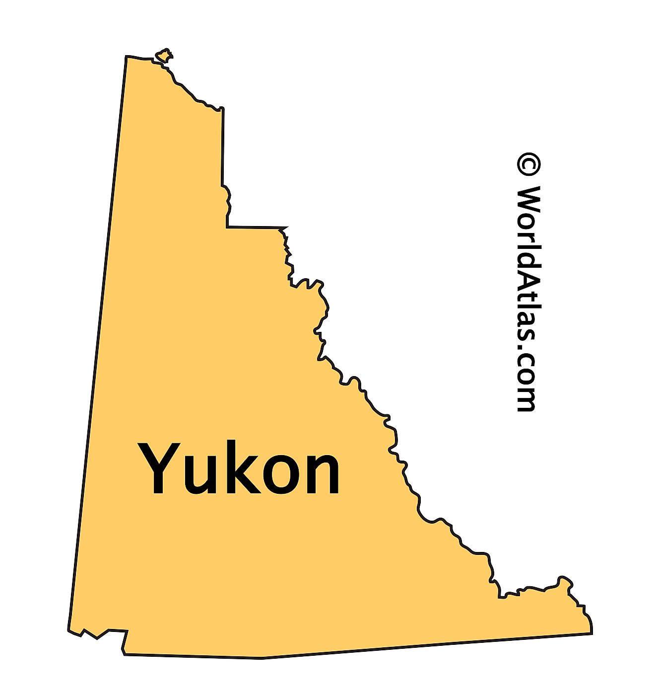 Outline Map of Yukon