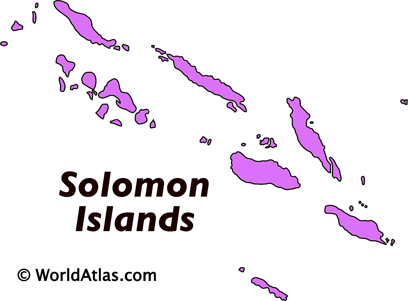 Outline Map of Solomon Islands