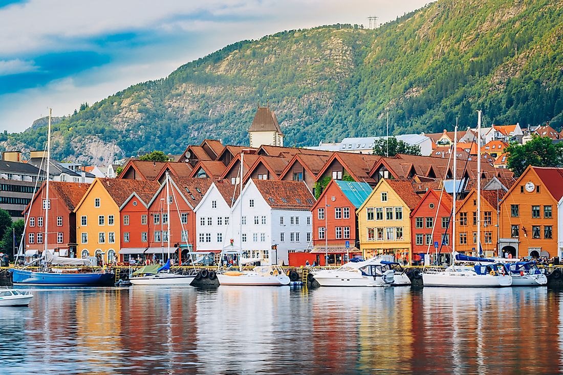Colorful houses of Bergen, Norway. 