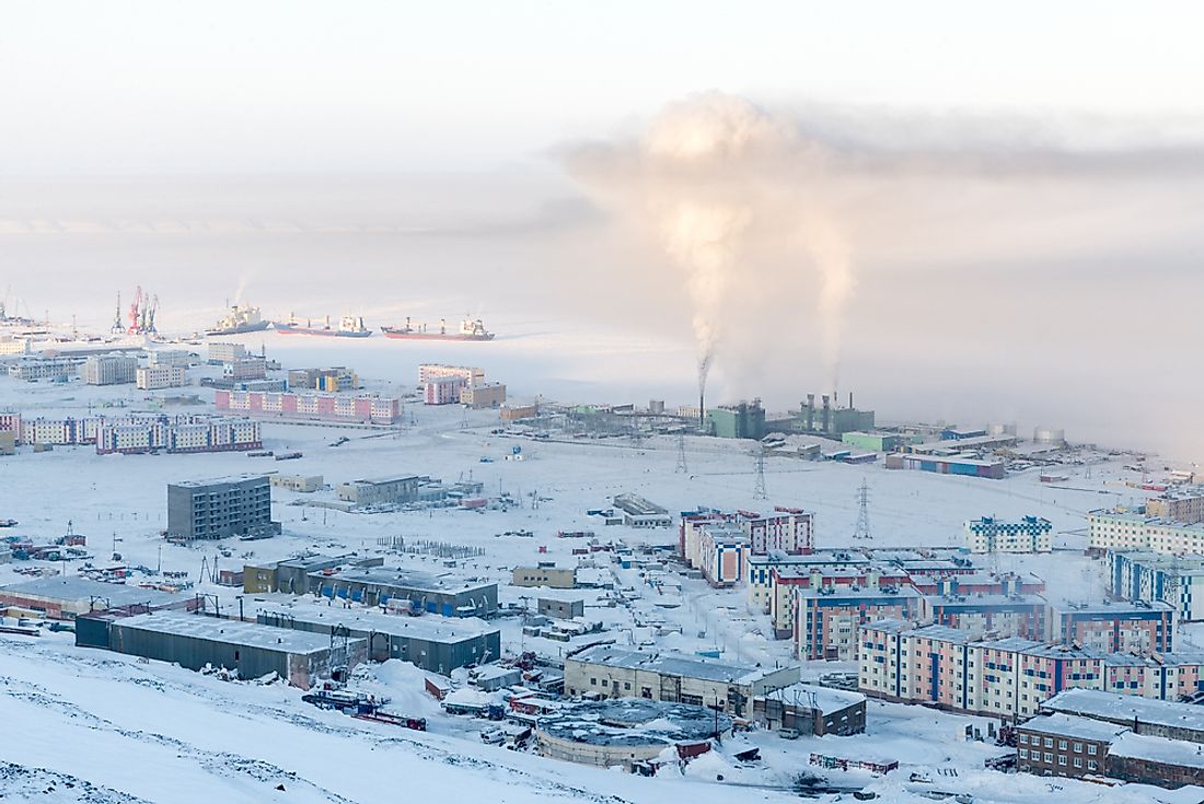 Pevek, an Arctic port town, is the the northernmost town in Russia. 