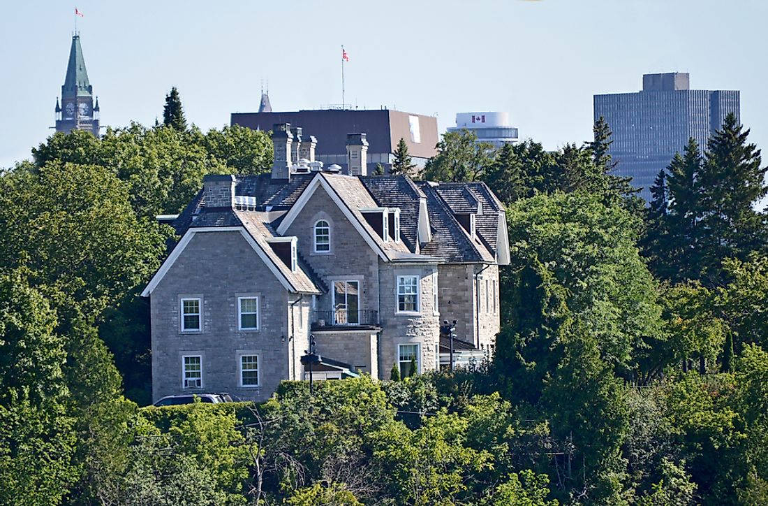 A back view of 24 Sussex Drive. Editorial credit: Clarke Colin / Shutterstock.com. 