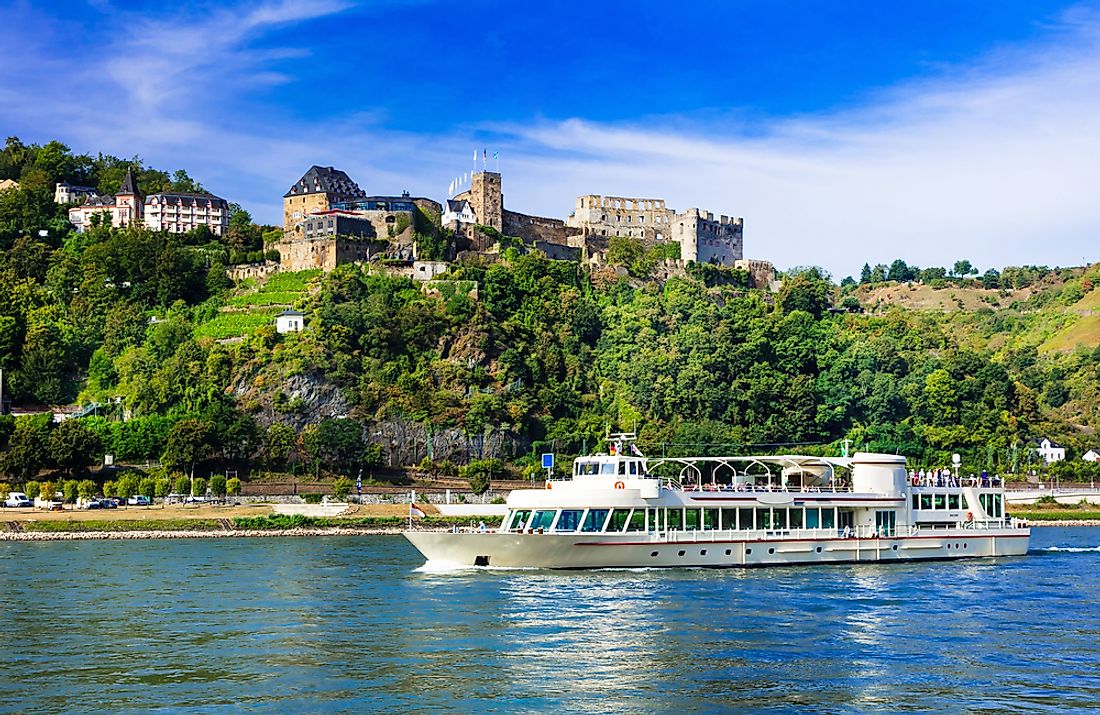 A cruise ship on the Rhine River. 