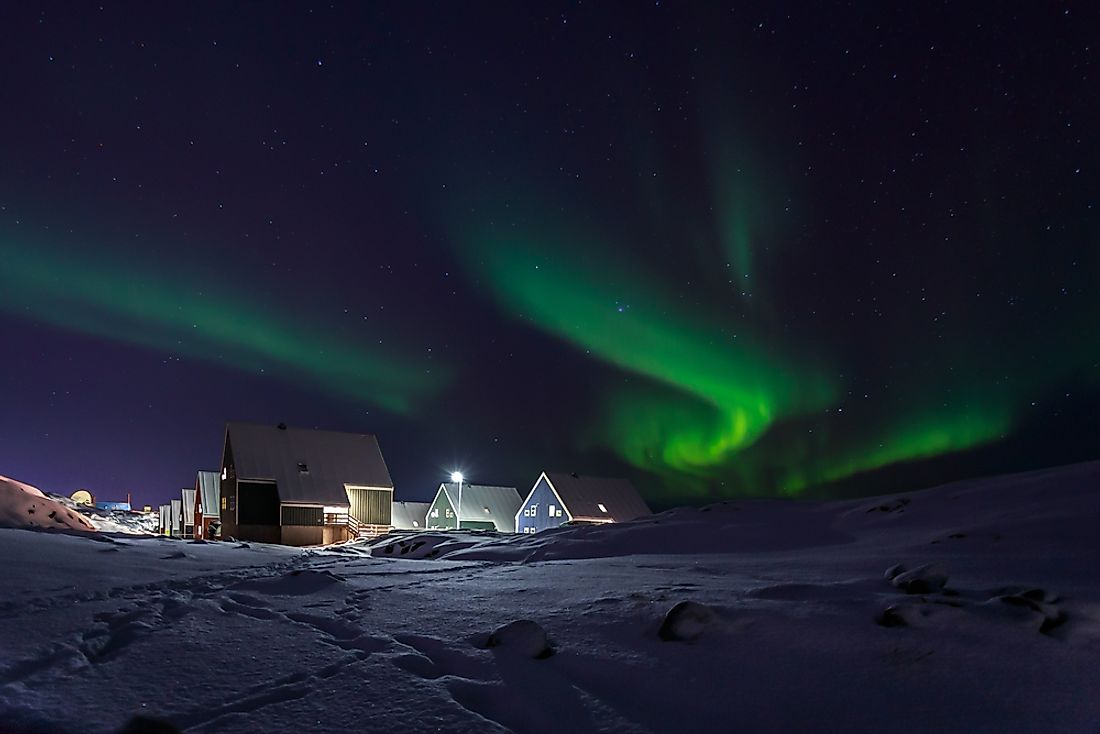 Northern lights over Nuuk, Greenland. 