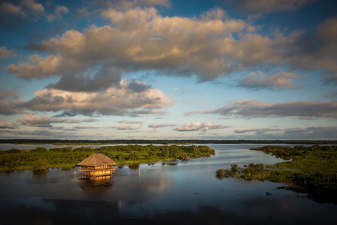 The Amazon River near Iquitos, Peru. 