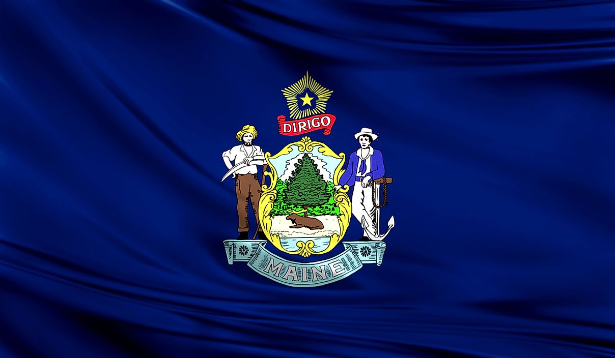 The state flag of Maine. 