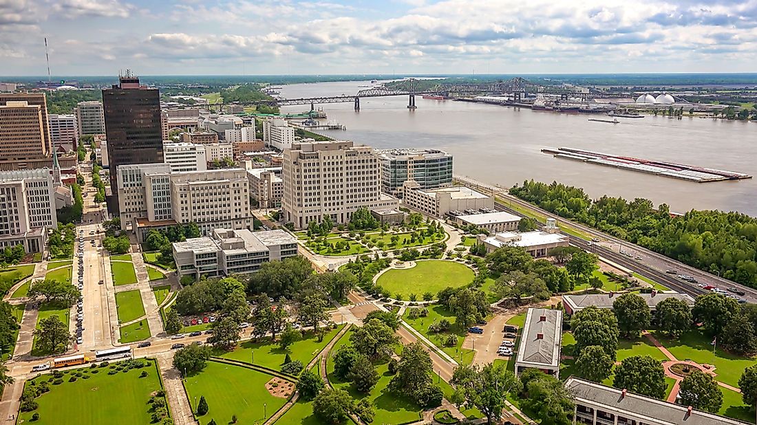 Baton Rouge, sitting along the eastern bank of the Mississippi River, is Louisiana's capital and second-largest city.