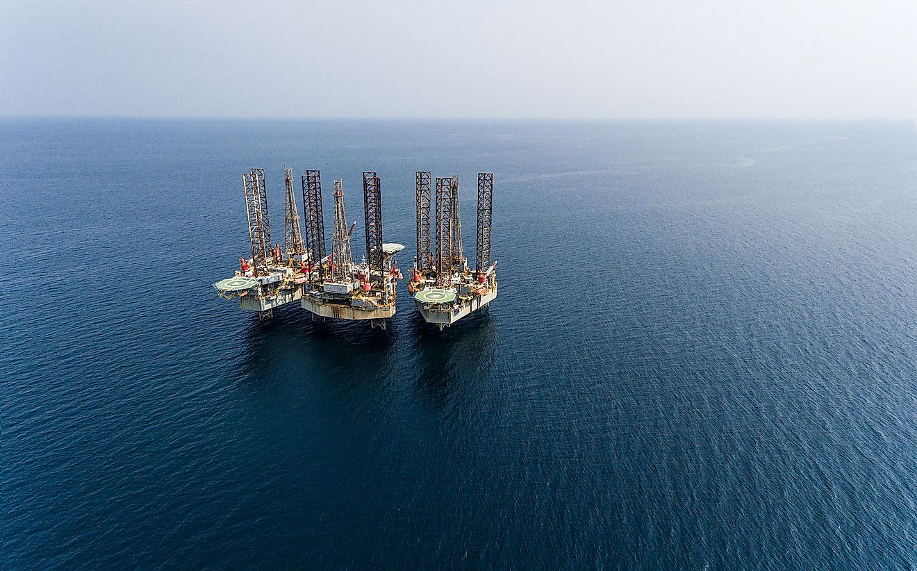 A drilling platform off the coast of Equatorial Guinea. 