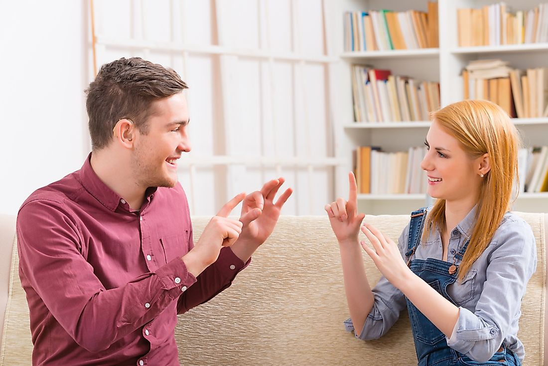 American Sign Language is used by many in the Anglo-American deaf community to communicate. 