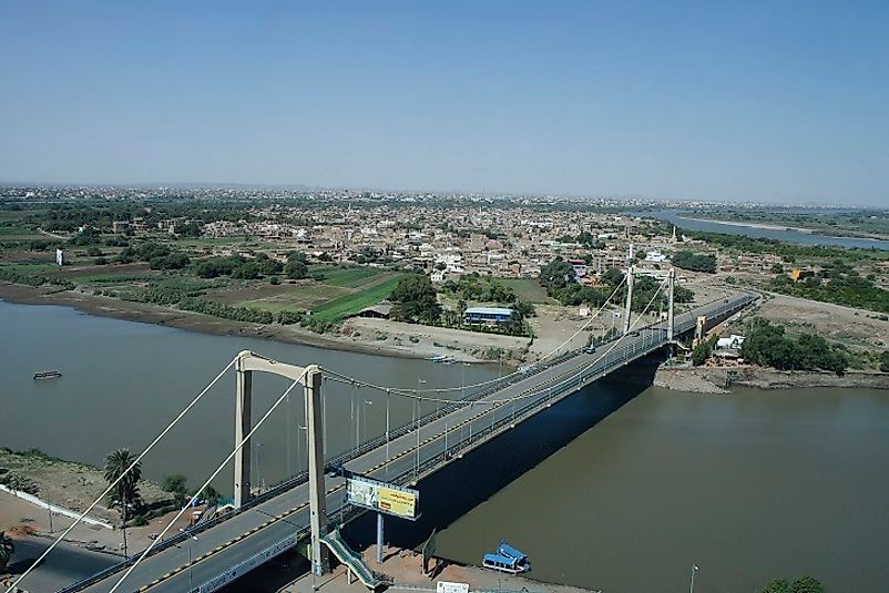 Bridge over the Nile between Tuti island and Khartoum.