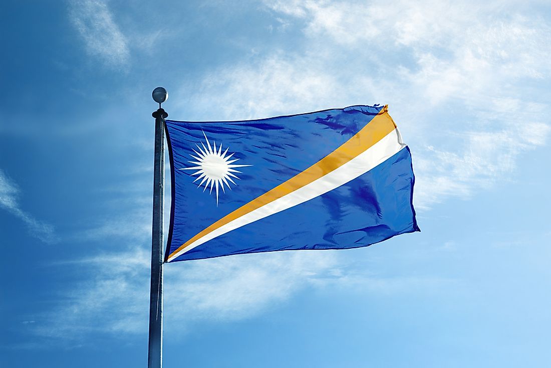 The official flag of the Marshall Islands. 