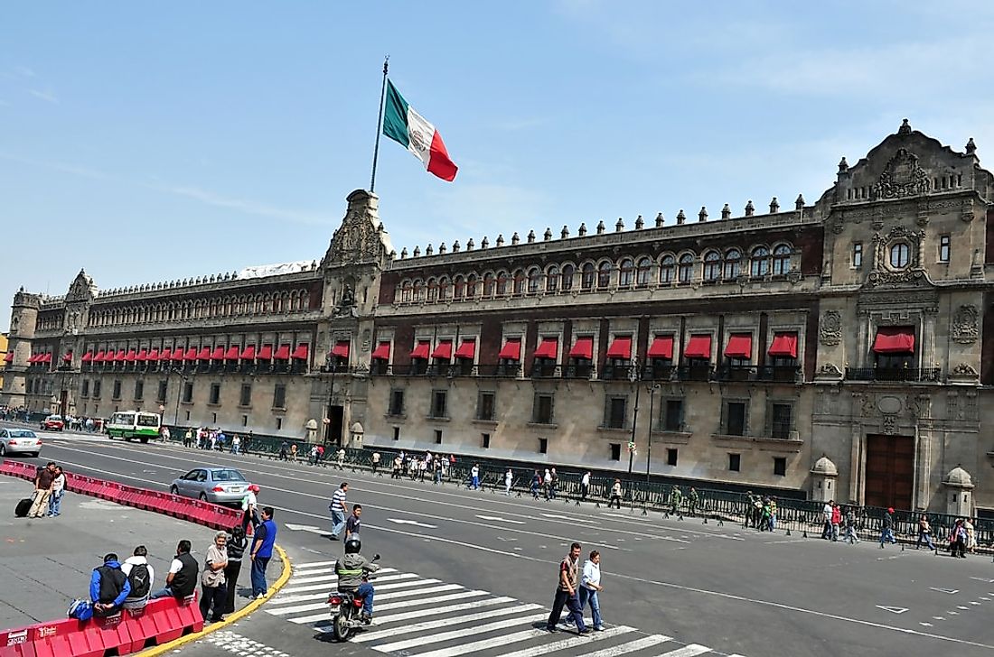 The Mexico National Palace in Mexico City. Editorial credit: ChameleonsEye / Shutterstock.com. 