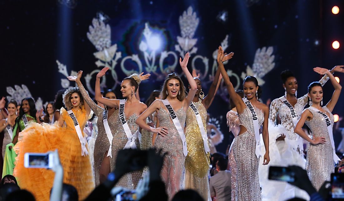 Contestants at the preliminary round of the Miss Universe 2018. Editorial credit: Sek Samyan / Shutterstock.com