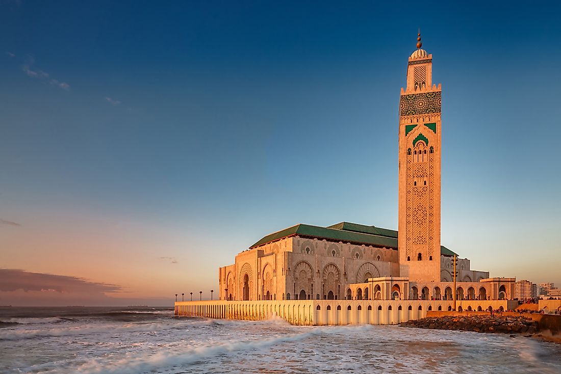 A mosque in Casablanca, Morocco. Islam is one of the most popular religions in Africa. 