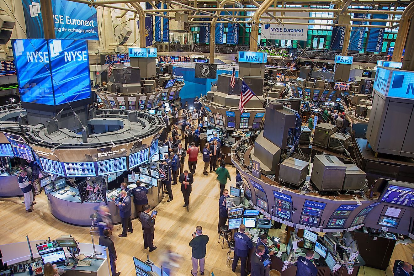 Busy trading floor of the New York Stock Exchange. Image credit: Bart Sadowski/Shutterstock.com