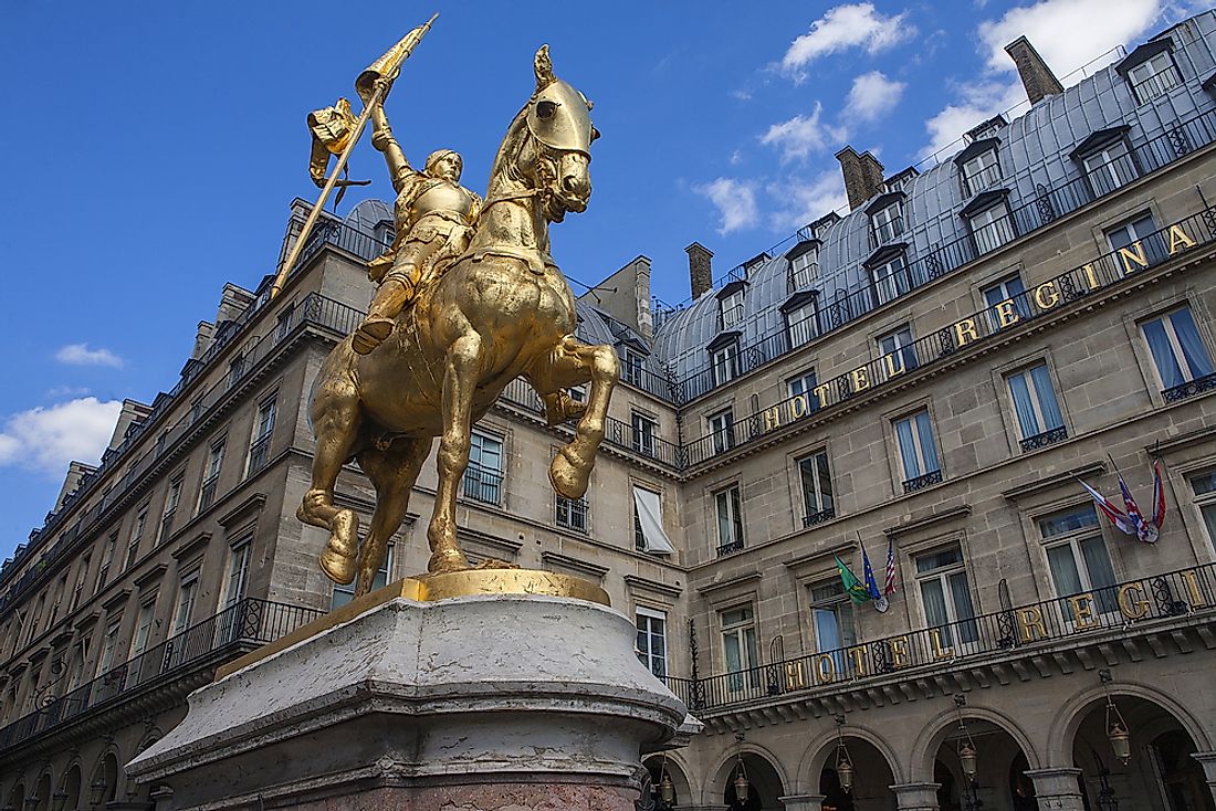 A monument to Joan of Arc in Paris. Editorial credit: sergey pozhoga / Shutterstock.com. 