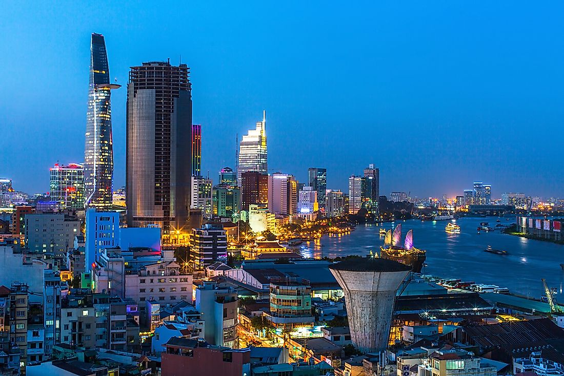 The bright lights of Ho Chi Minh City.